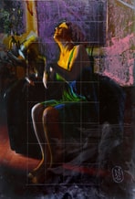 Ioana and Weeko - oil on photo