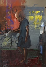Ioana and Weeko - oil on photo
